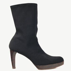 Stuart Weitzman Em Black Sock Platform Boots
